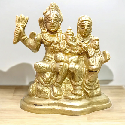Brass Shiv Parivar | Shiv Parvati Ganesh Idol | Malawala