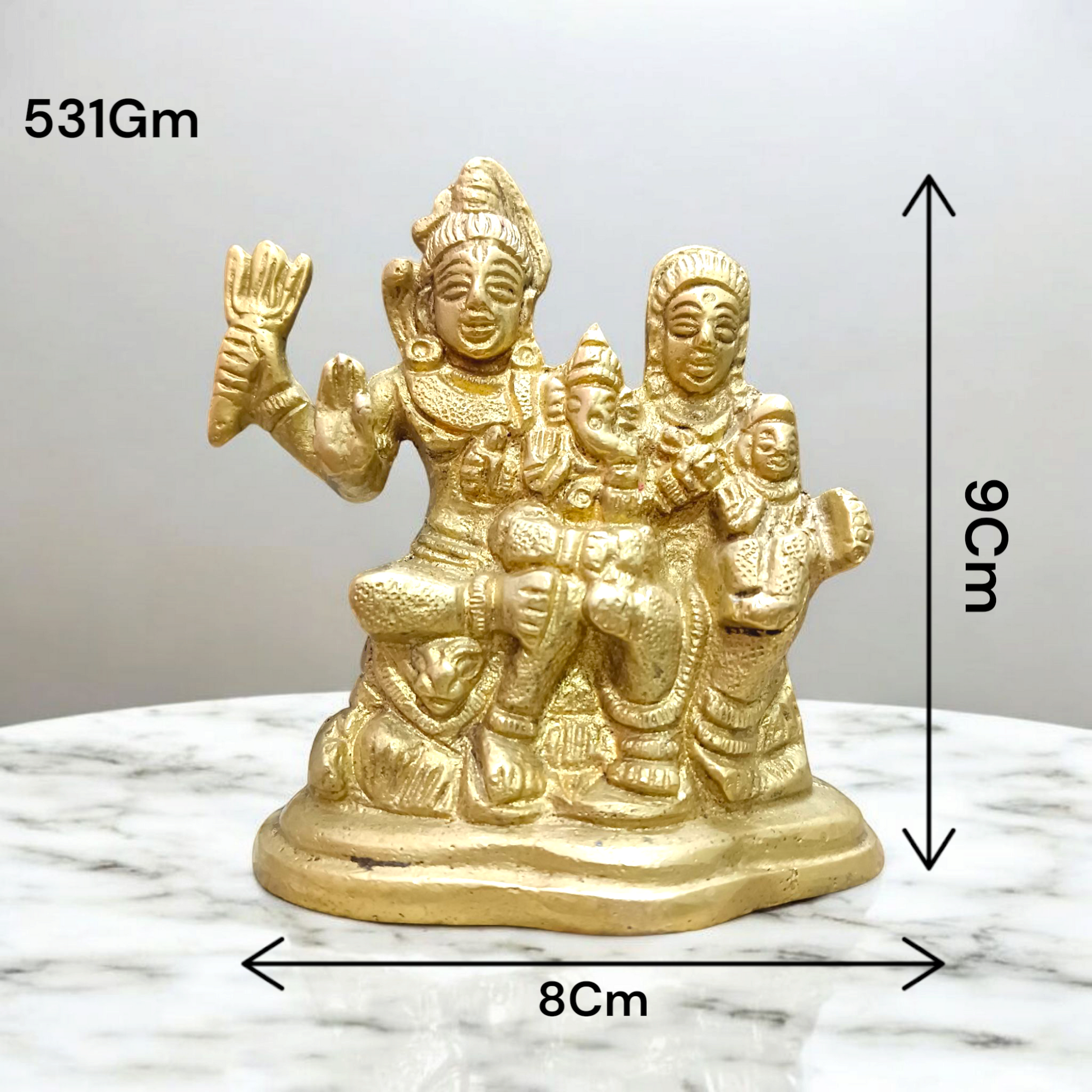 Brass Shiv Parivar | Shiv Parvati Ganesh Idol | Malawala