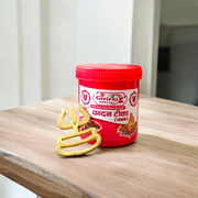 Brass Trishakti Trisul Tilak stamp , designed with a Trishul and three-line Tripund pattern for Shiva devotees