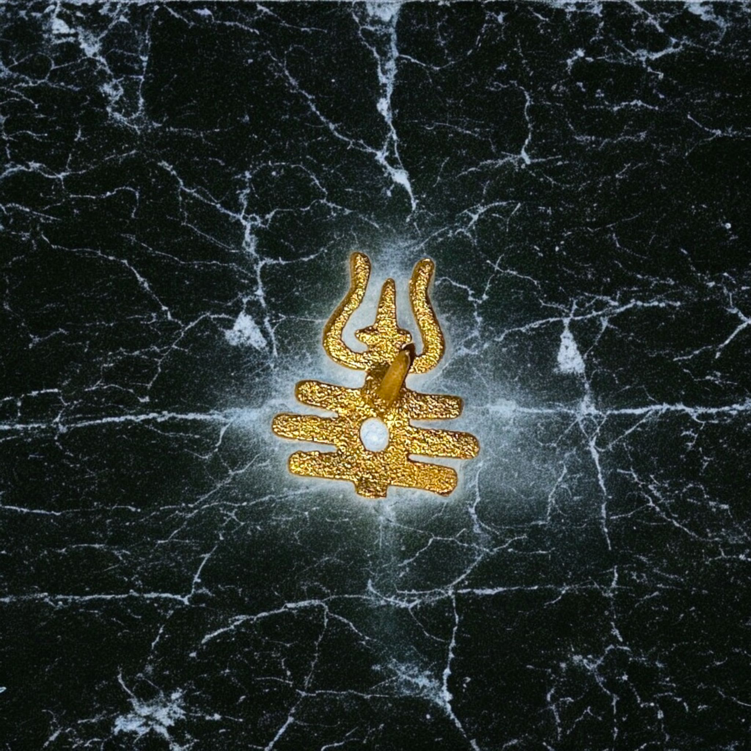 Brass Trishul Tripund Tilak Stamp – Forehead Thappa for Lord Shiva Devotees