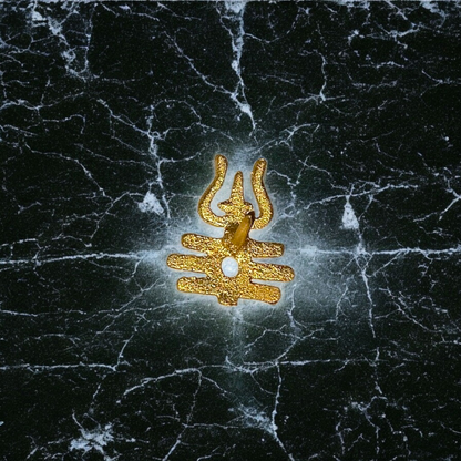 Brass Trishul Tripund Tilak Stamp – Forehead Thappa for Lord Shiva Devotees