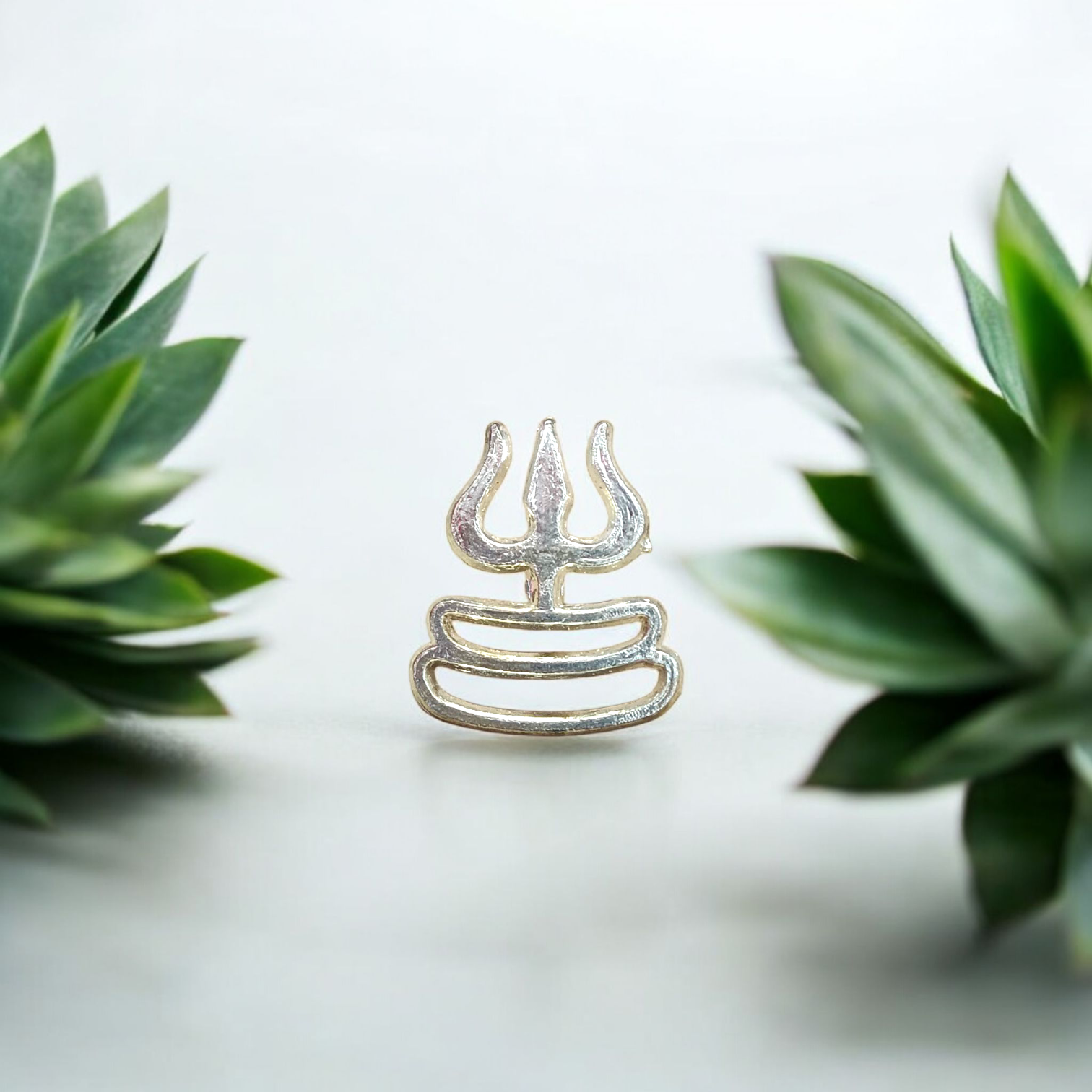 Brass Trishul Tripund Tilak Stamp – Forehead Tilak Sancha for Lord Shiva Devotees