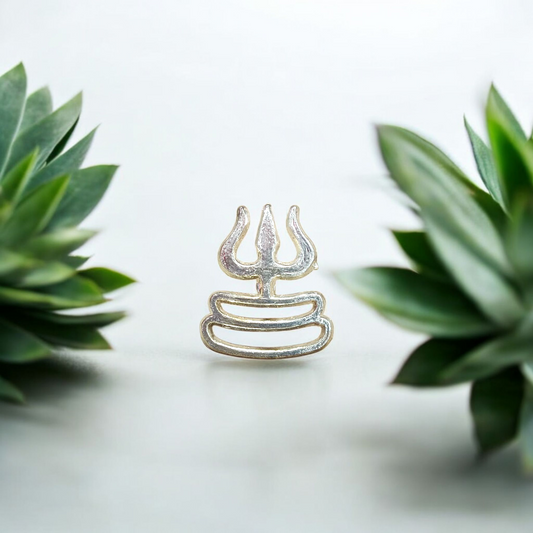 Brass Trishul Tripund Tilak Stamp – Forehead Tilak Sancha for Lord Shiva Devotees