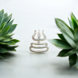 Brass Trishul Tripund Tilak Stamp – Forehead Tilak Sancha for Lord Shiva Devotees