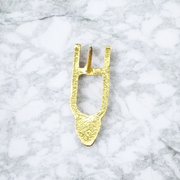 Brass Vishnu Tilak stamp with  , featuring the traditional U-shaped design for Vaishnav forehead tikka application