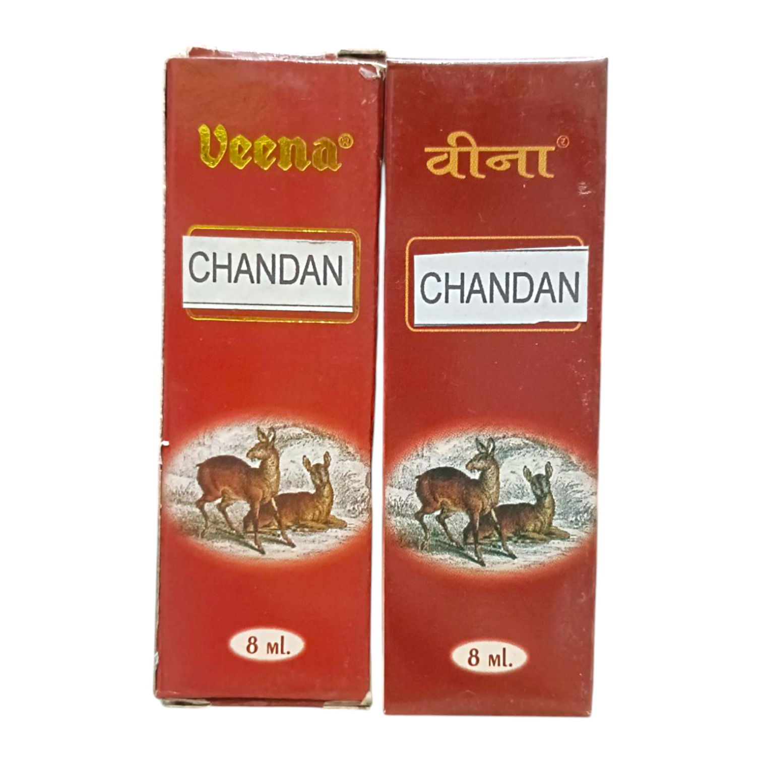 Chandan Attar Roll-On by Veena | Set of 2 | Premium 8ML Perfume | Natural Fragrance for Worship