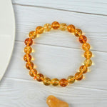 Citrine Bracelet – Diamond Cut Citrine Stone Bracelet for Men & Women | 8mm Beads – Lab Certified – Malawala