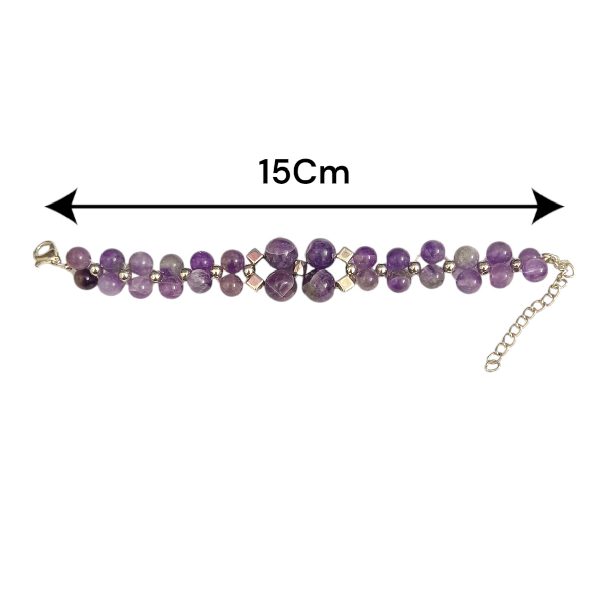 Close Up View of Lab Certified Amethyst Bracelet Beads
