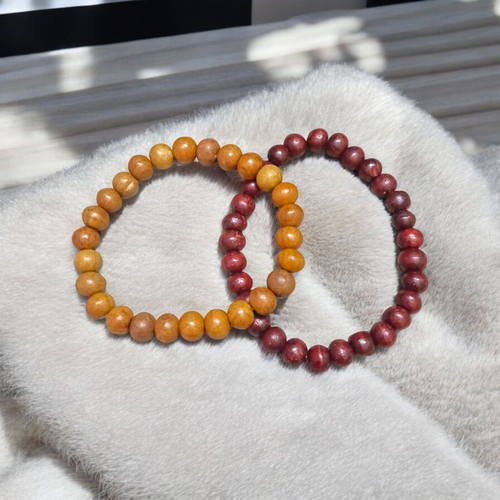 Combo Of White Sandalwood Bracelet And Red Sandalwood Bracelet | Lab Certified | Malawala