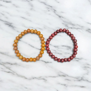 Combo Of White Sandalwood Bracelet And Red Sandalwood Bracelet | Lab Certified | Malawala