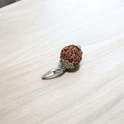 Combo Rudraksha pendant featuring lab certified 1 Mukhi and 6 Mukhi beads set in metal caps, ideal for spiritual and energy healing purposes