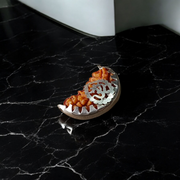 Combo Rudraksha pendant featuring lab certified 1 Mukhi and 6 Mukhi beads set in metal caps, ideal for spiritual and energy healing purposes