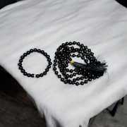 Combo of Natural Black Agate Mala & Black Agate Bracelet | Lab Certified – Malawala