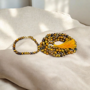 Combo of Natural Tiger Eye Mala & Tiger Eye Bracelet | Lab Certified – Malawala