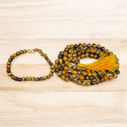 Combo of Natural Tiger Eye Mala & Tiger Eye Bracelet | Lab Certified – Malawala