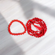 Combo of Red Agate Mala & Red Agate Bracelet | Lab Certified – Malawala