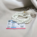 Combo of White Hakik Mala & White Hakik Bracelet | Lab Certified – Malawala