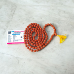 Combo set of Kamal Gutta Mala and Rudraksha Mala with 108+1 beads each, used for mantra chanting, meditation, and spiritual rituals