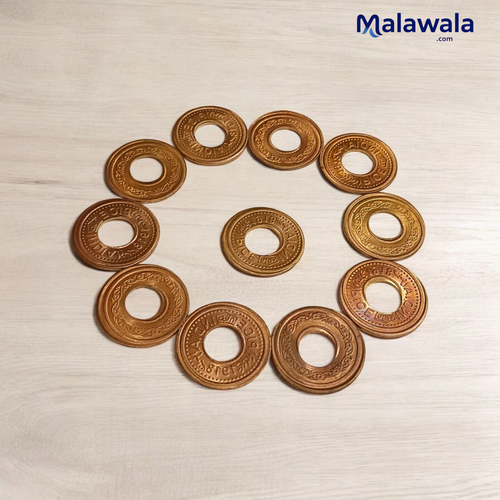 Copper Hole Coin – Set of 7 | For Vastu Remedies, Feng Shui & Wealth Attraction – Malawala