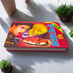 Cover image of Asli Prachin Maha Indrajal Book in Hindi with red and black magic symbols, ancient yantras, and mystic illustrations