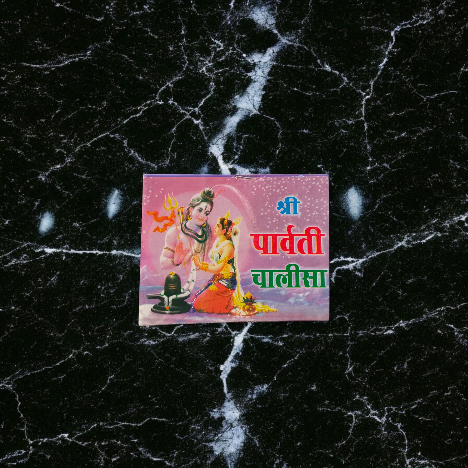 Cover of Shri Parvati Chalisa Hindi Book with image of Maa Parvati, ideal for daily puja and devotional reading