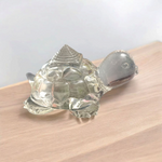 Crystal Shree Yantra on Tortoise – Lab Certified for Prosperity & Positive Energy – Malawala