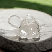 Crystal Shree Yantra on Tortoise – Lab Certified for Prosperity & Positive Energy – Malawala