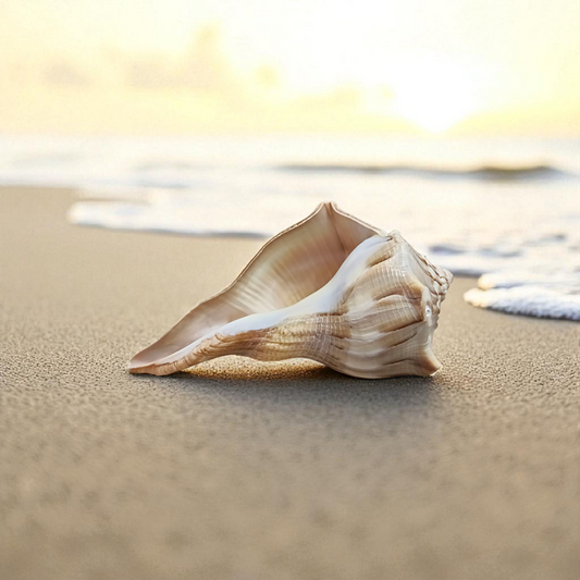 Dakshinavarti Shankh (Valampuri Sangu) – Rare right-spiral natural conch shell used in Hindu rituals and Lakshmi puja