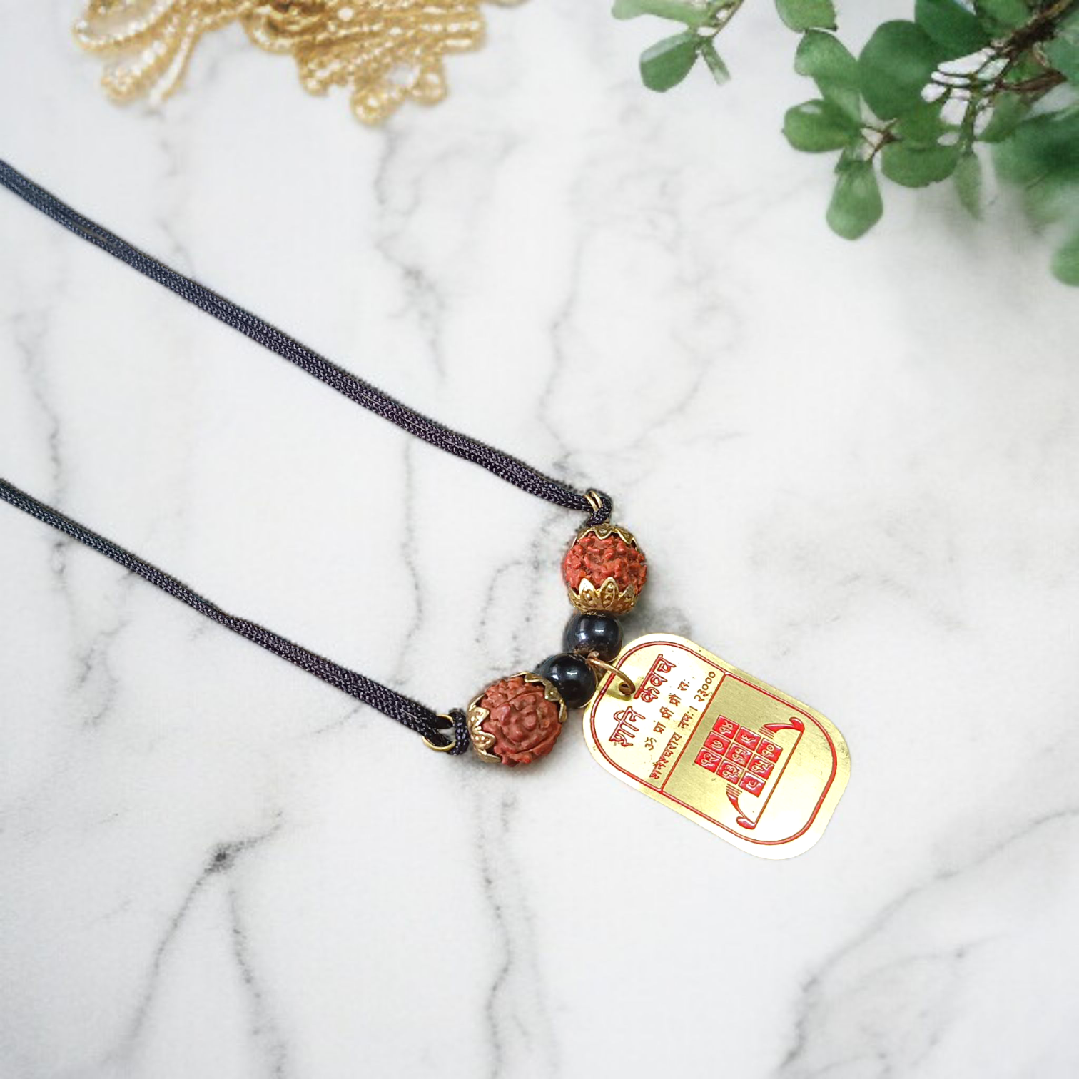 Divya Shani Dosh Nivaran Kawach pendant with Panchdhatu metal and Rudraksha, energized and lab-certified for protection and peace