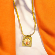 Durga Beesa Locket with Gold Plated Chain - Divine Maa Durga Pendant for Protection & Strength