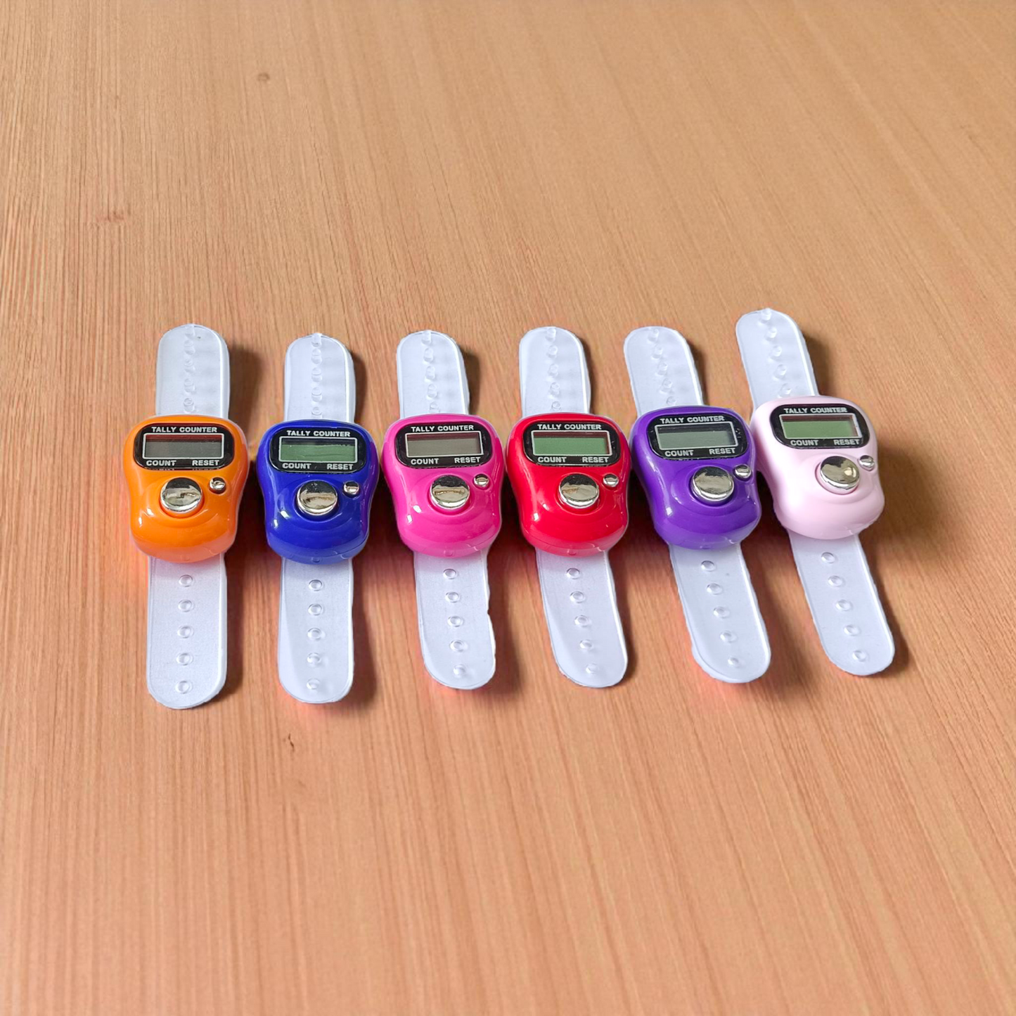 Electronic finger mantra counter with adjustable strap and digital display, suitable for pooja and meditation use