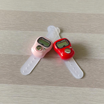 Electronic finger mantra counter with adjustable strap and digital display, suitable for pooja and meditation use