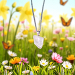 Elegant Natural Morganite Pendant on Chain – Lab Certified Crystal Jewelry for Love and Emotional Healing