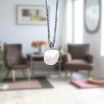 Elegant Natural Morganite Pendant on Chain – Lab Certified Crystal Jewelry for Love and Emotional Healing