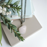 Elegant Natural Morganite Pendant on Chain – Lab Certified Crystal Jewelry for Love and Emotional Healing