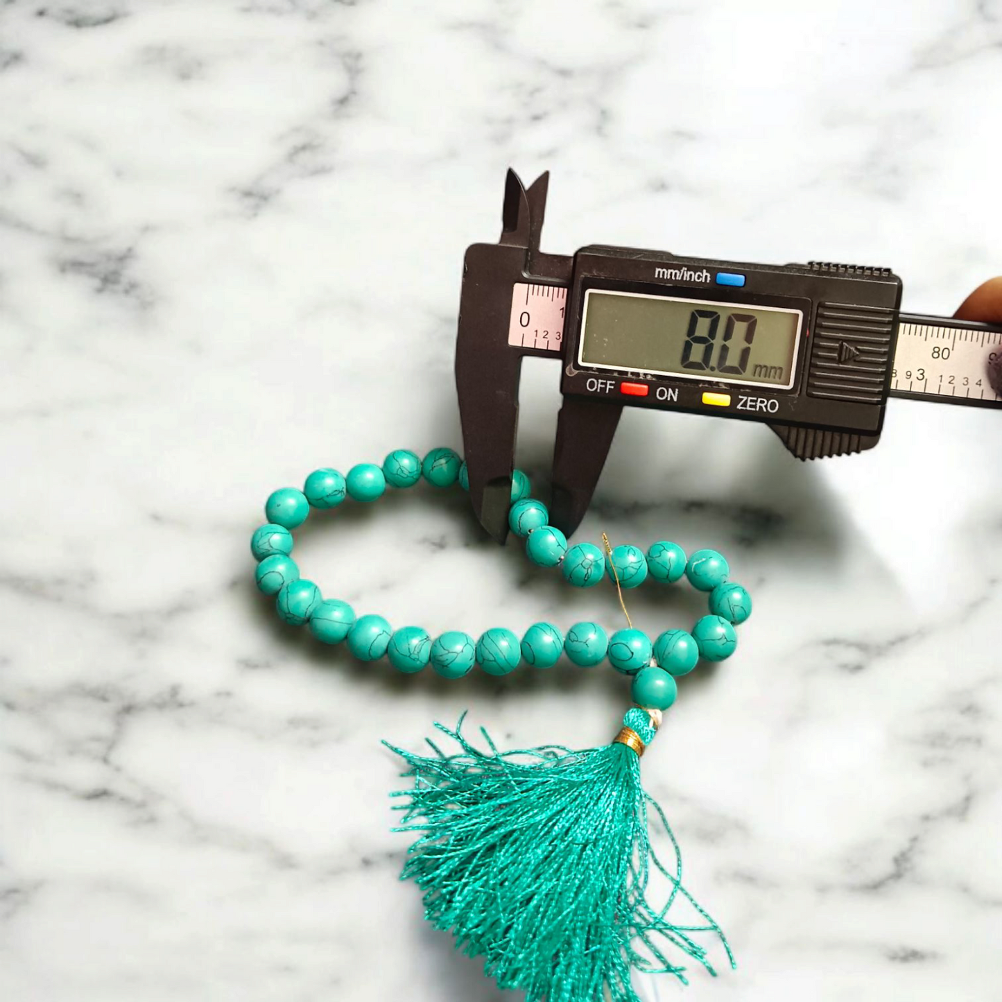 Firoza (Turquoise) Jaap Mala 27+1 Beads 8MM | Malawala