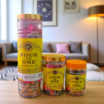 Four assorted natural dhoop cones from MALAWALA with smoke trail and decorative background, representing spiritual and calming use in home or temple