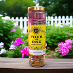 Four assorted natural dhoop cones from MALAWALA with smoke trail and decorative background, representing spiritual and calming use in home or temple