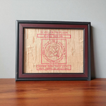 Framed Shri Vaastu Dosh Nivaran Yantra inscribed on Bhojpatra, ideal for home and office spaces