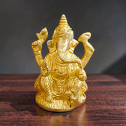 Ganesh Ji Brass Murti Idol for Home Temple Puja, Spiritual Decor and Vastu Blessings