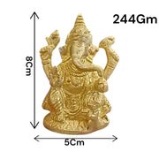 Ganesh Ji Brass Murti Idol for Home Temple Puja, Spiritual Decor and Vastu Blessings