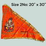 Ganesh Ji Jhanda | Ganpati Flag | Lord Ganesh Flag | Orange and Yellow Flag – Malawala