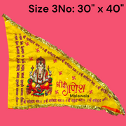 Ganesh Ji Jhanda | Ganpati Flag | Lord Ganesh Flag | Orange and Yellow Flag – Malawala