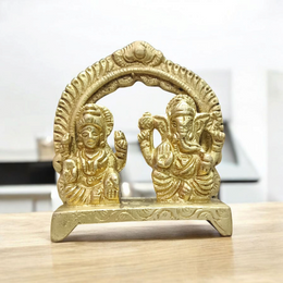 Ganesha Lakshmi | Brass Murti | For Worship | Malawala