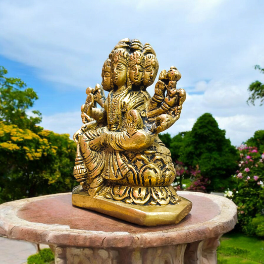 Gayatri Mata | Brass Murti | For Worship | Malawala