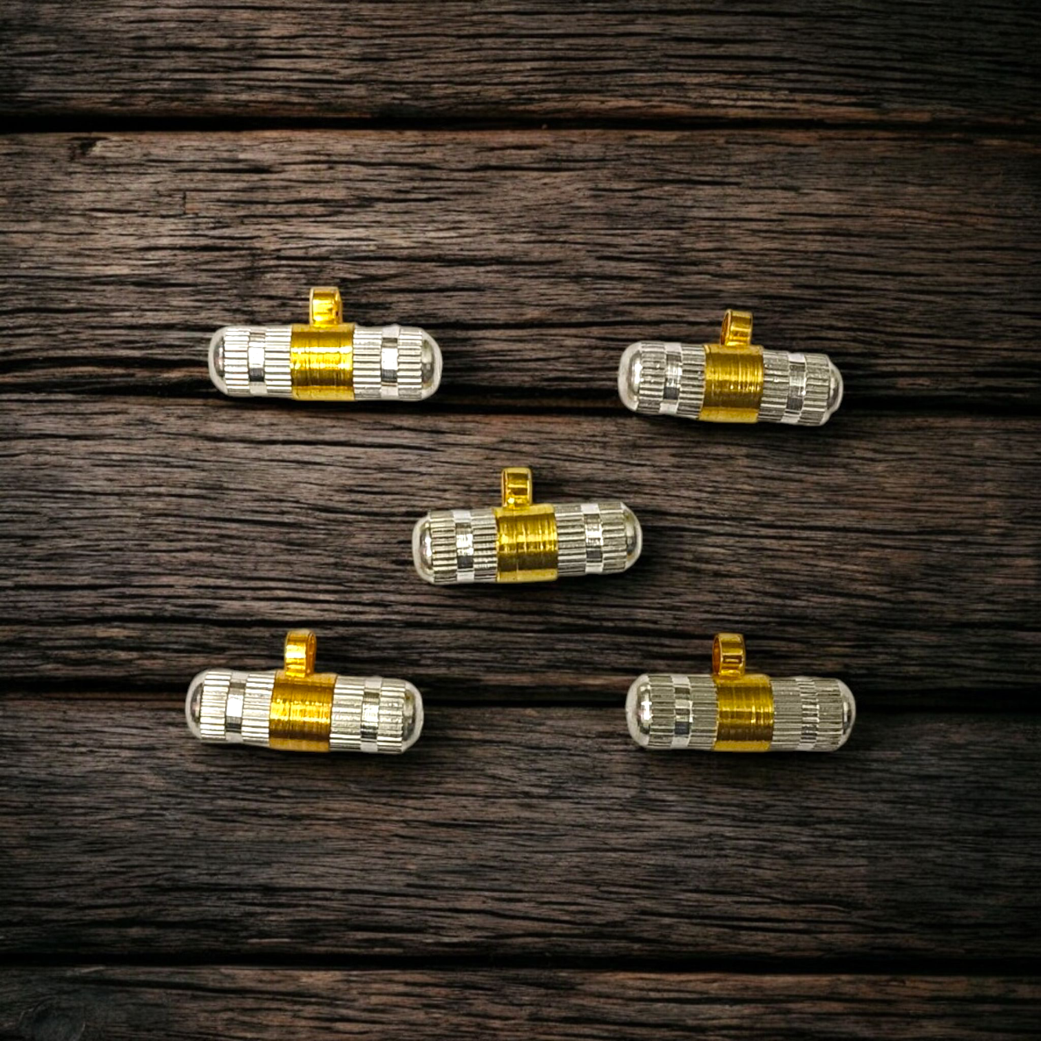 Golden and Silver Taweez with Free Bhojpatra Sheet | Spiritual Taweez Set of 5