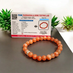 Gomed Bracelet - Natural Hessonite Garnet for Health & Protection with Lab Certificate - Malawala