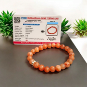 Gomed Bracelet - Natural Hessonite Garnet for Health & Protection with Lab Certificate - Malawala