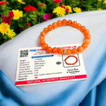 Gomed Bracelet - Natural Hessonite Garnet for Health & Protection with Lab Certificate - Malawala
