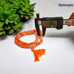 Gomed Mala - Natural Hessonite Garnet for Health & Protection with Lab Certificate - Malawala